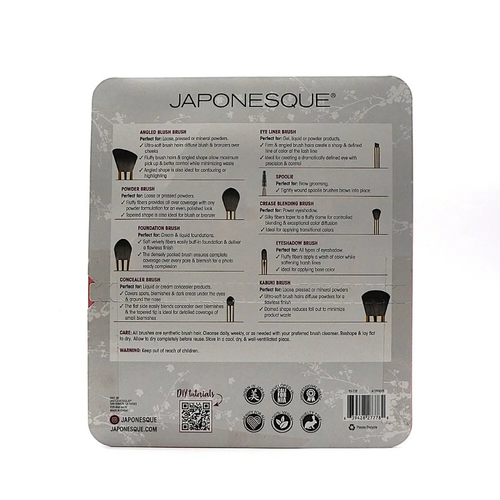 Japonesque 6-Piece Essentials‎ Makeup Brush Set NEW Open Box